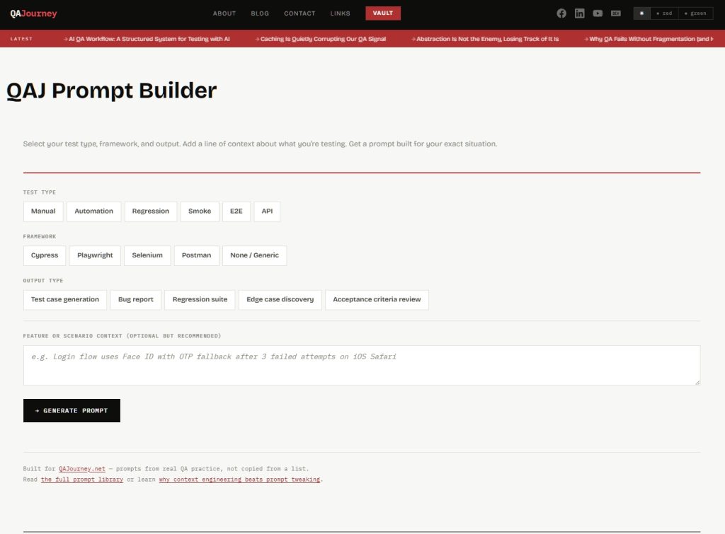 QAJ Prompt Builder